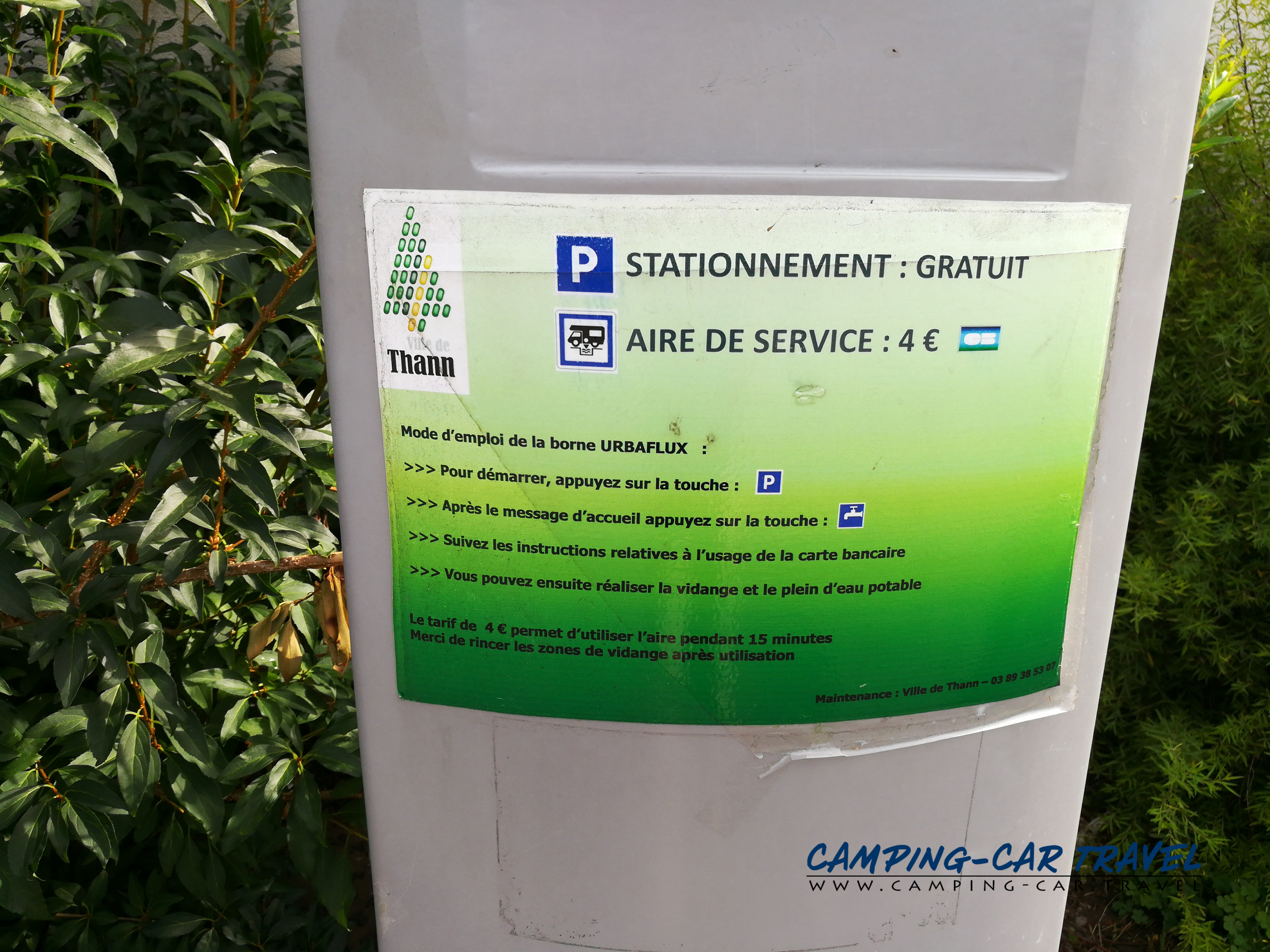 aire services camping car Thann Haut-Rhin