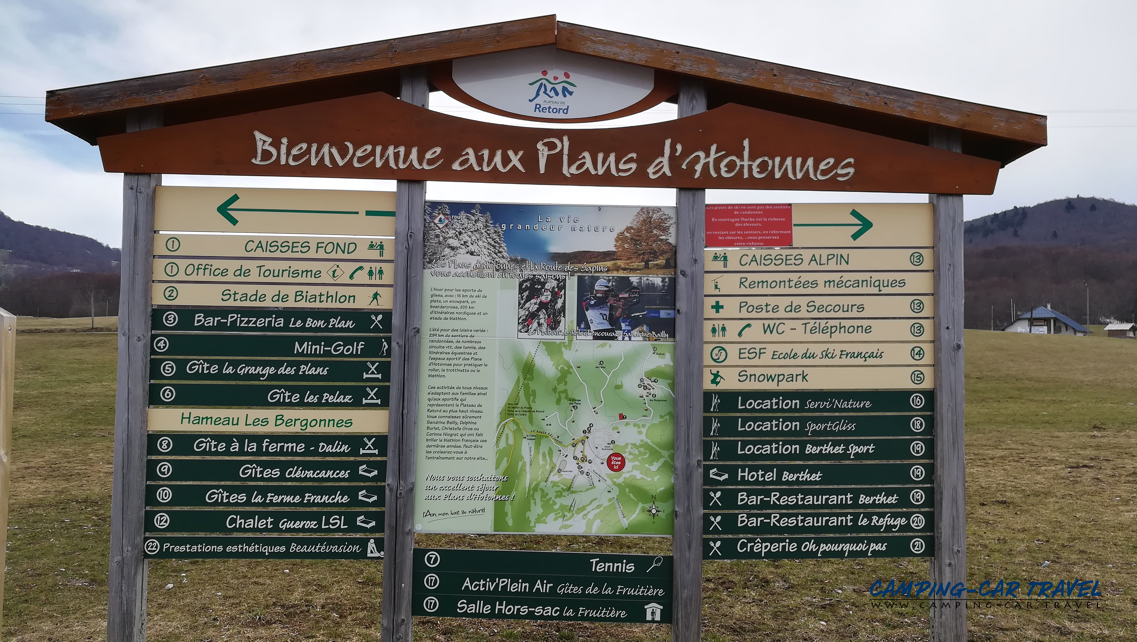 aire services camping car Plans d'Hotonnes Ain