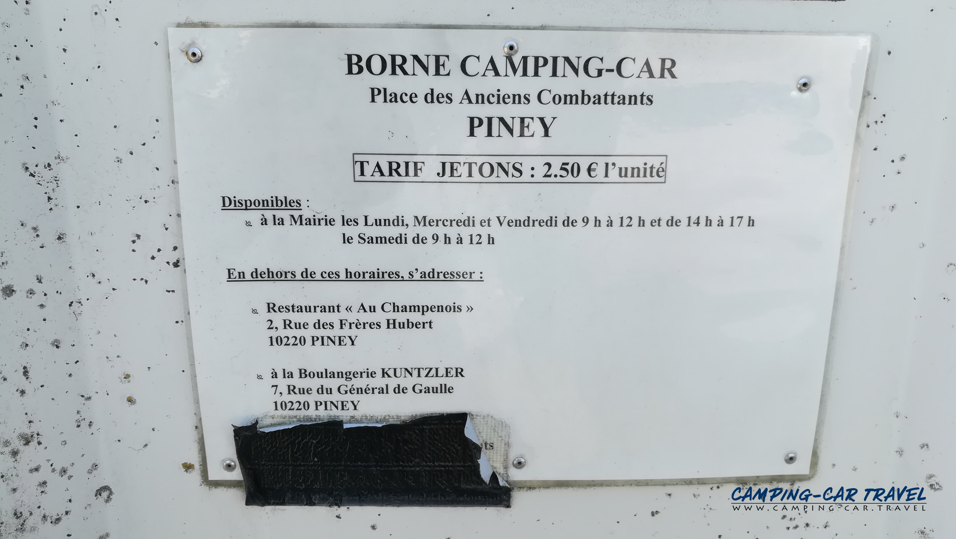 aire de services camping car Brienne-le-Château Aube
