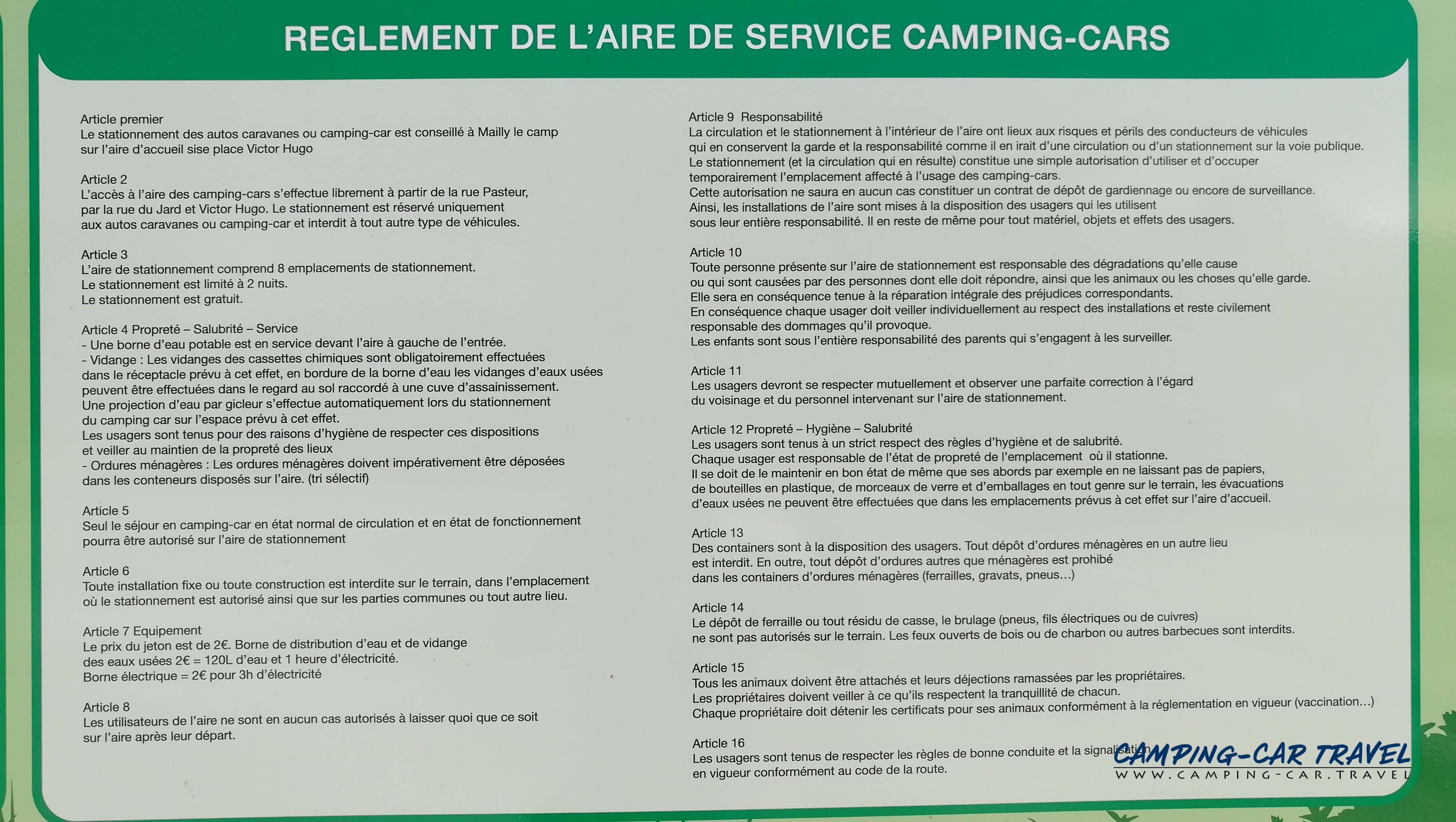 aire services camping car mailly le camp aube