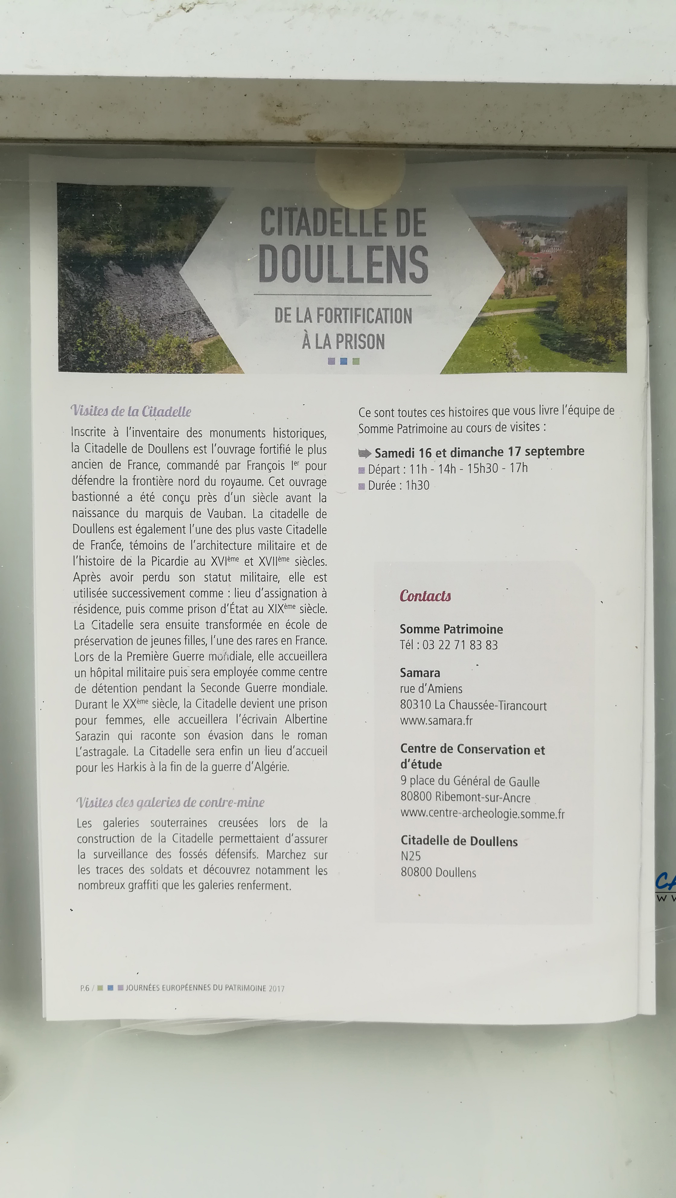 aire de services camping car de Doullens dans la Somme