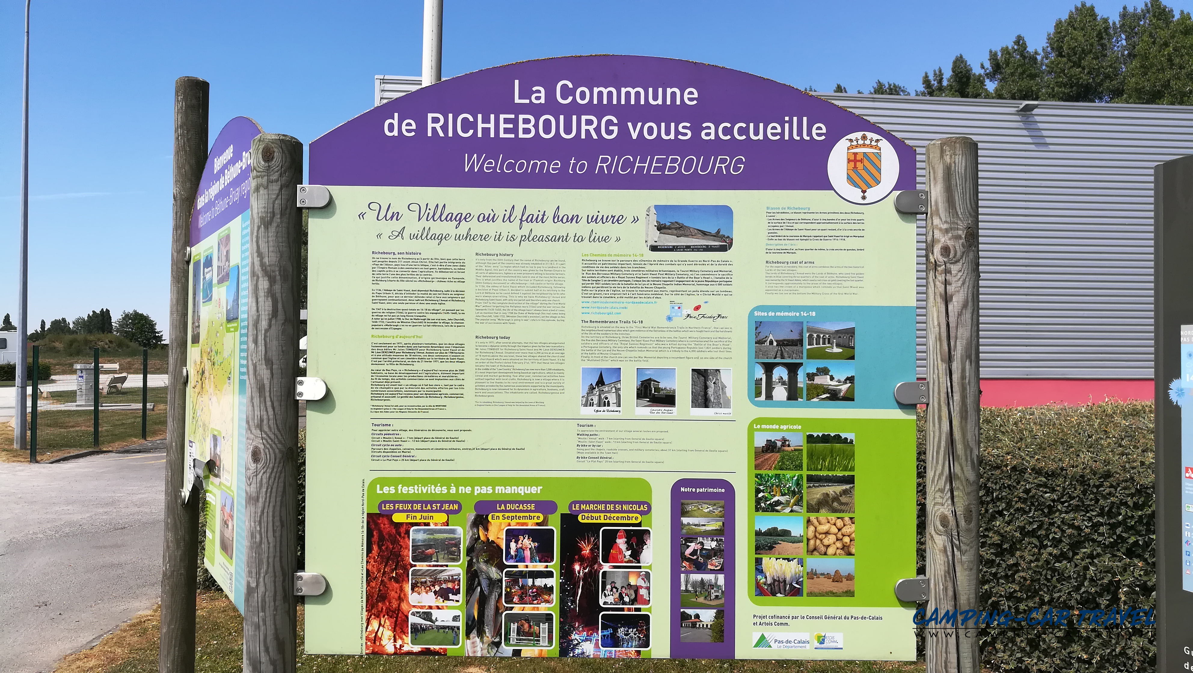 aire de services camping car de Richebourg dans le Pas-de-Calais