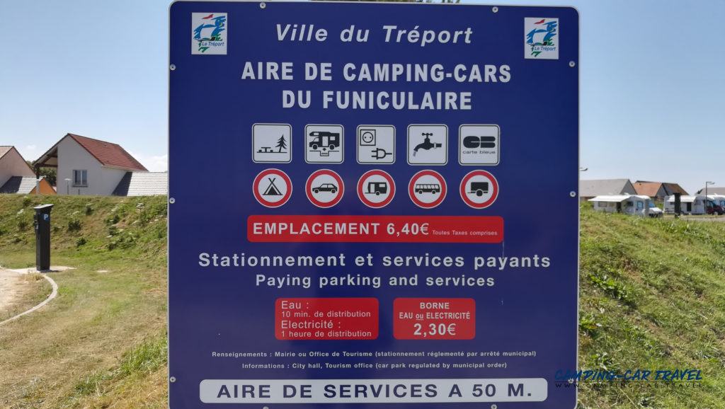 Aire camping car Le Tréport Normandie Seine-Maritime