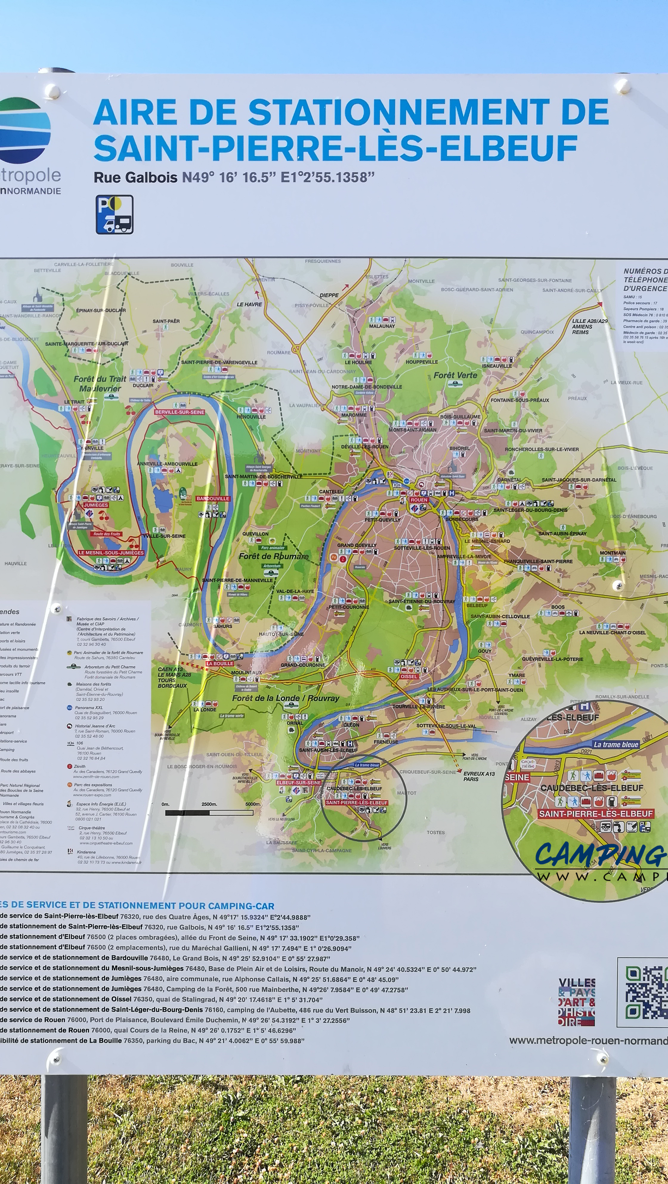 aire services camping car Saint-Pierre-lès-Elbeuf Seine-Maritime Normandie