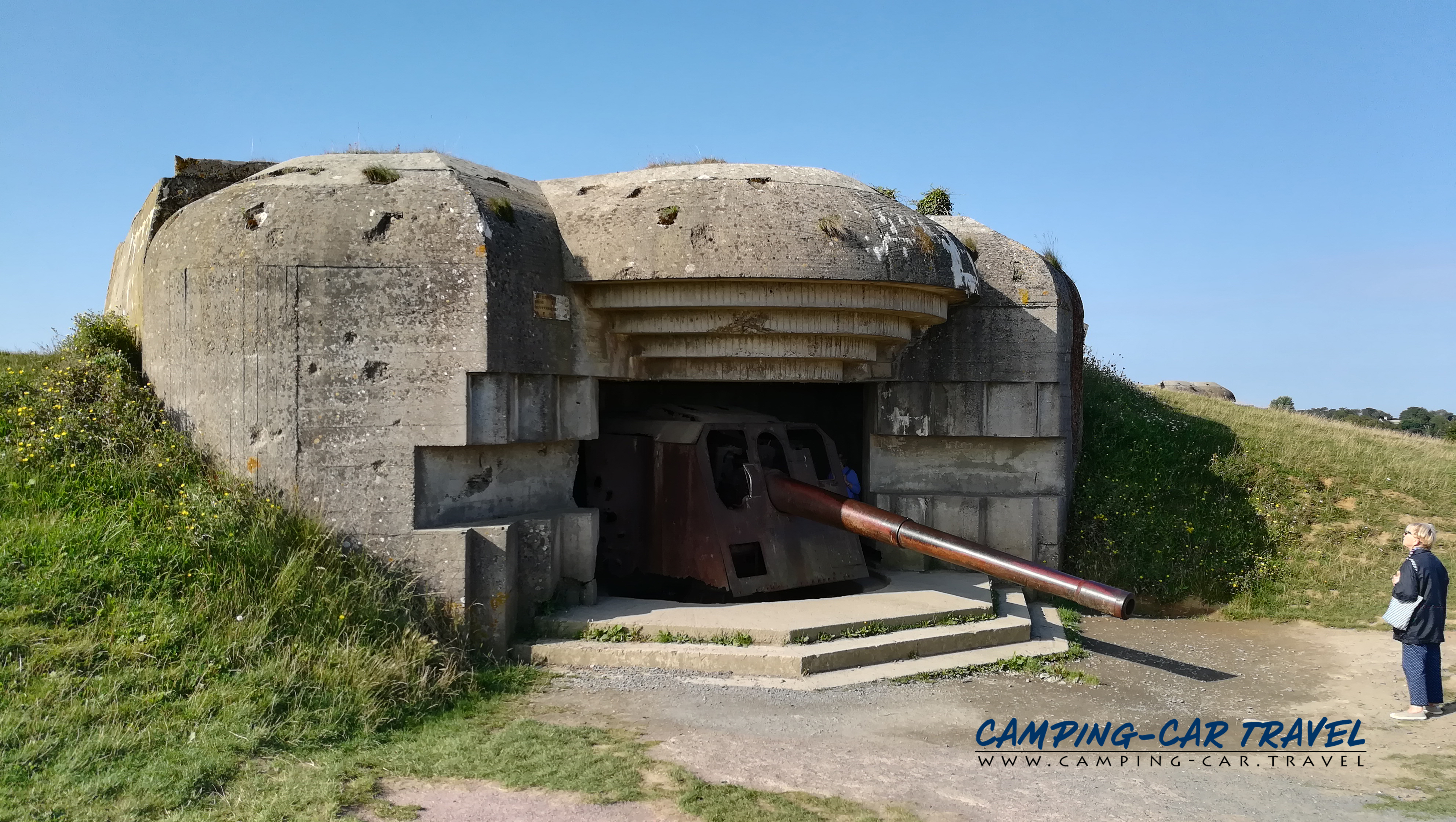 aire stationnement camping cars Longues-sur-Mer Calvados Normandie