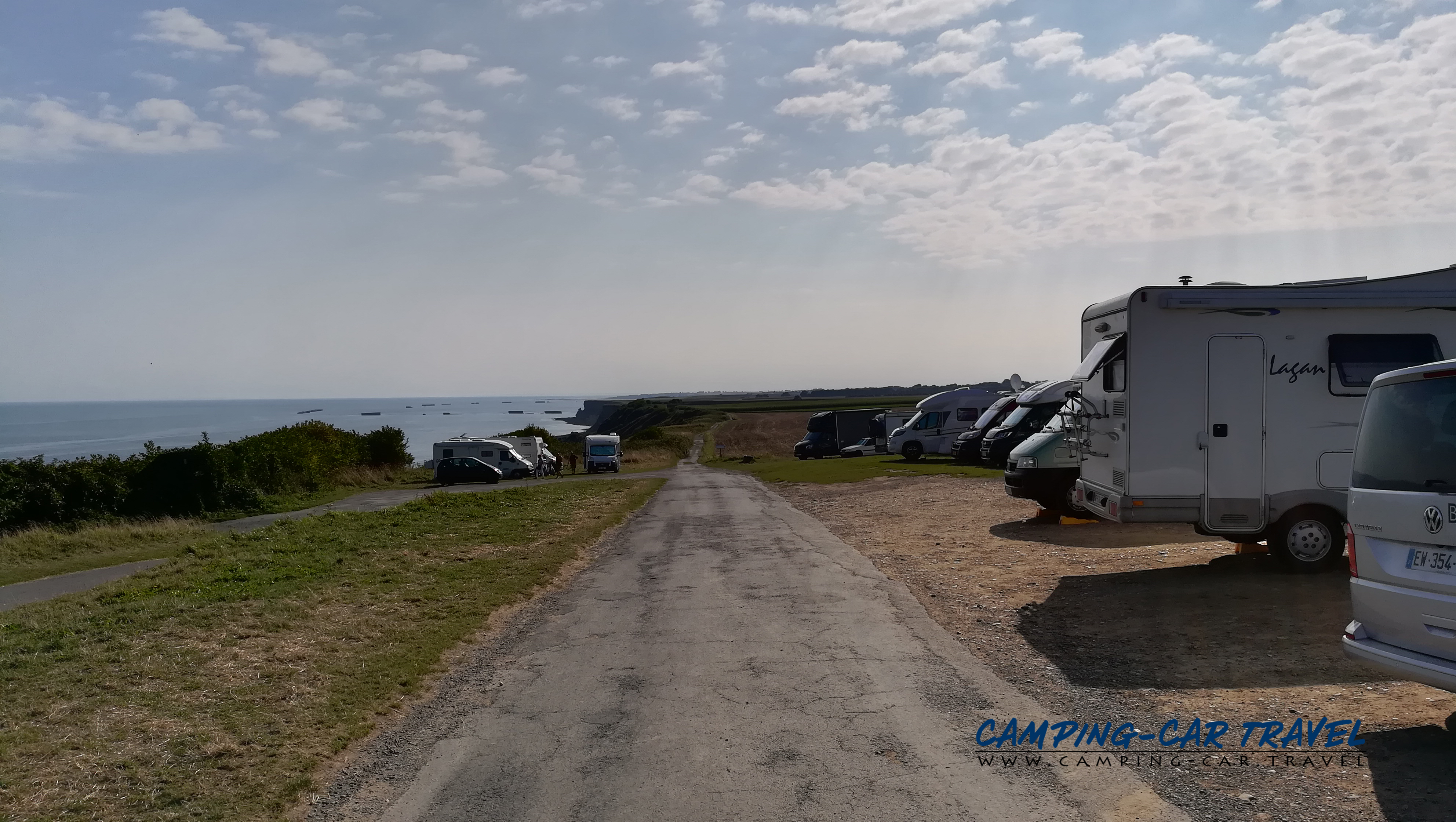 aire stationnement camping cars Longues-sur-Mer Calvados Normandie