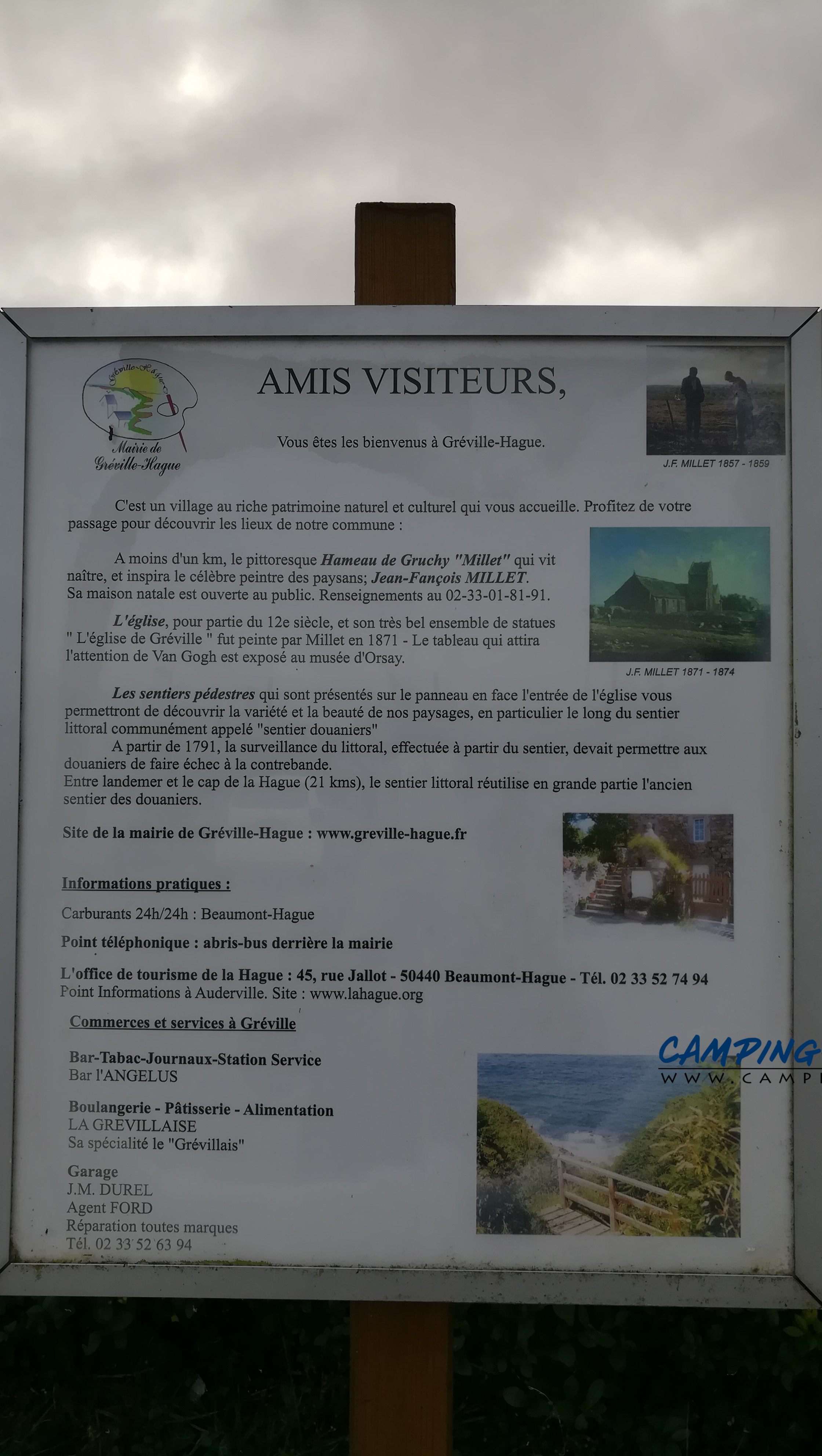 aire services camping car Greville-Hague Manche Normandie