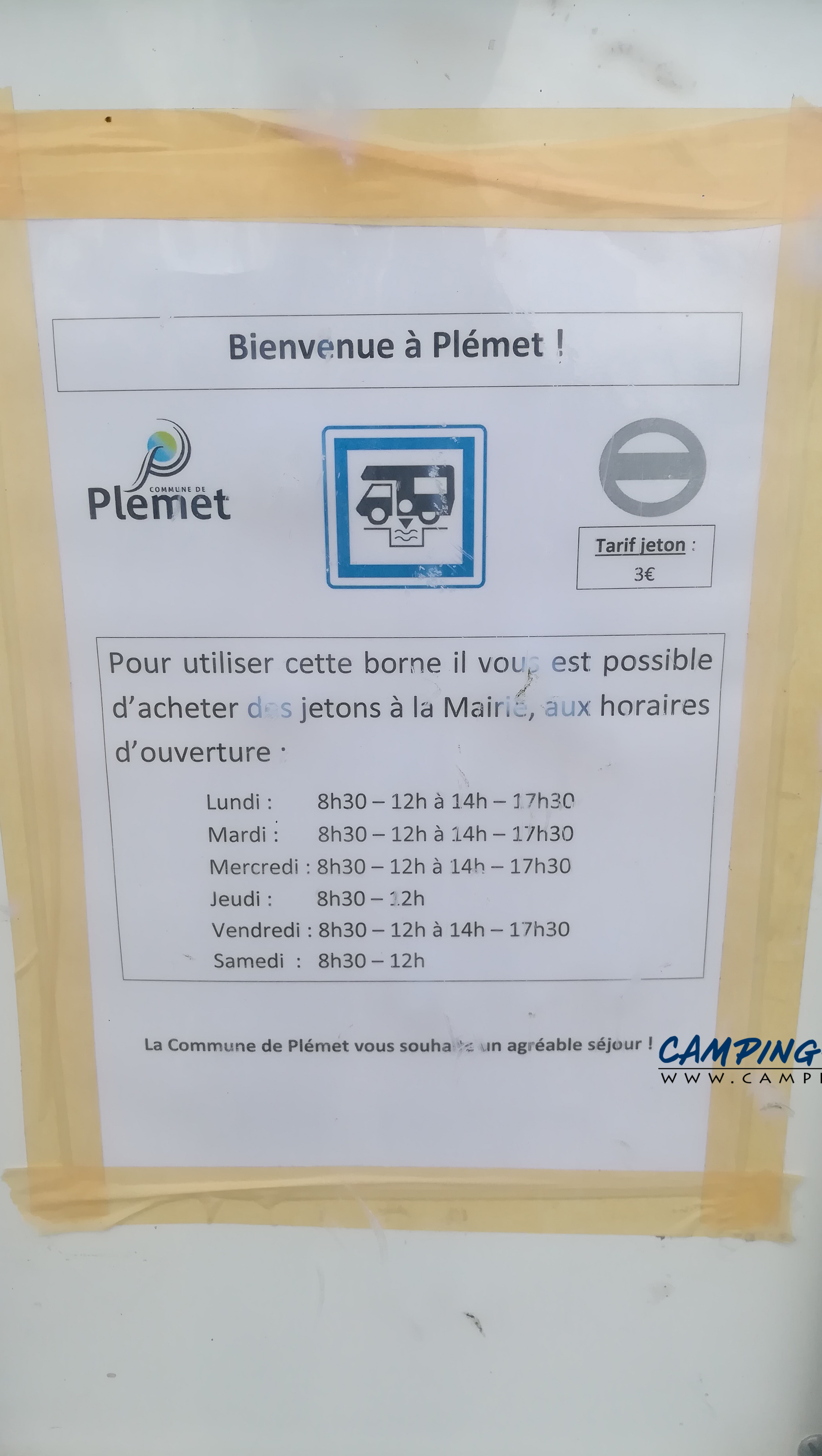 aire services camping car Plémet Côtes-d'Armor Bretagne
