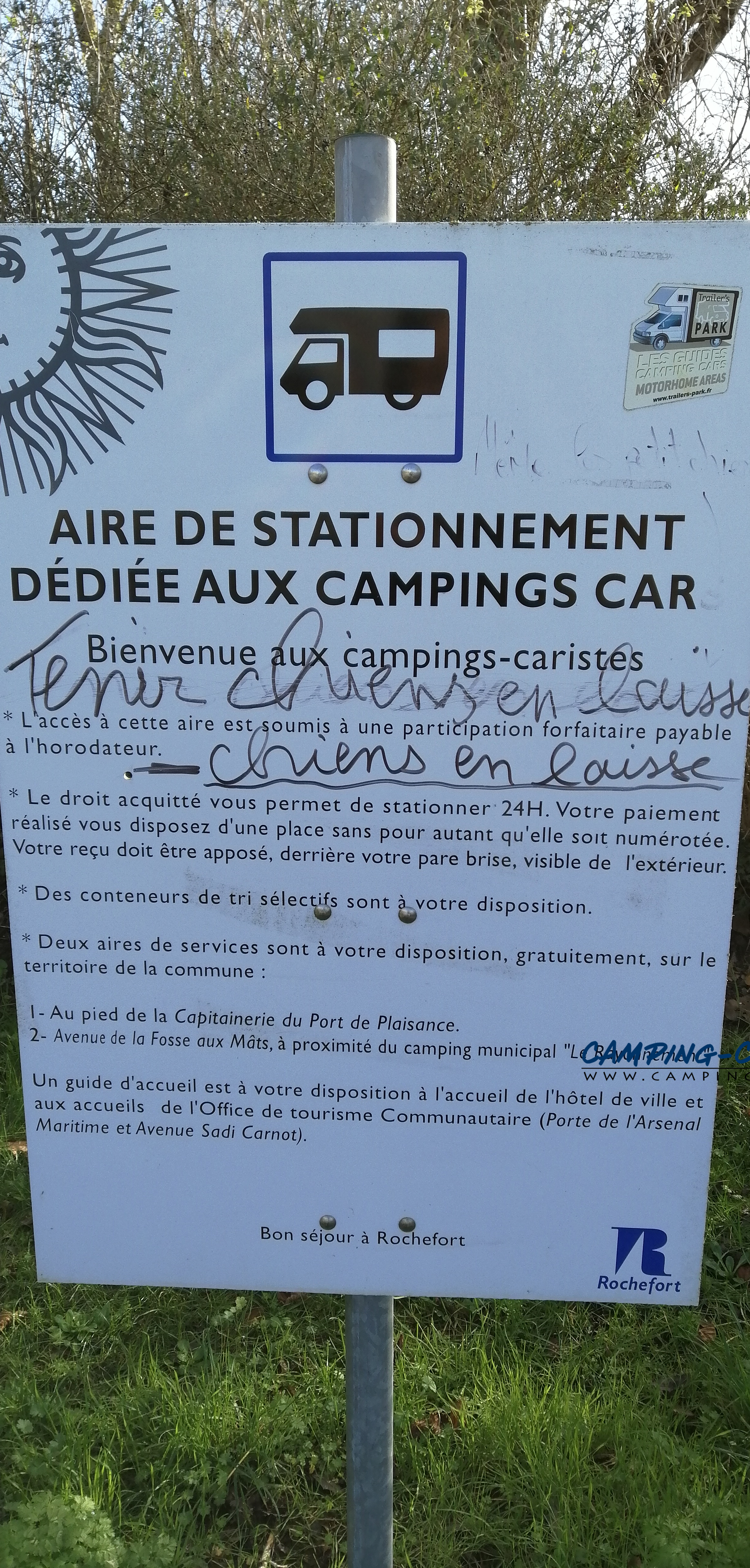 aire services camping car Rochefort Charente-Maritime