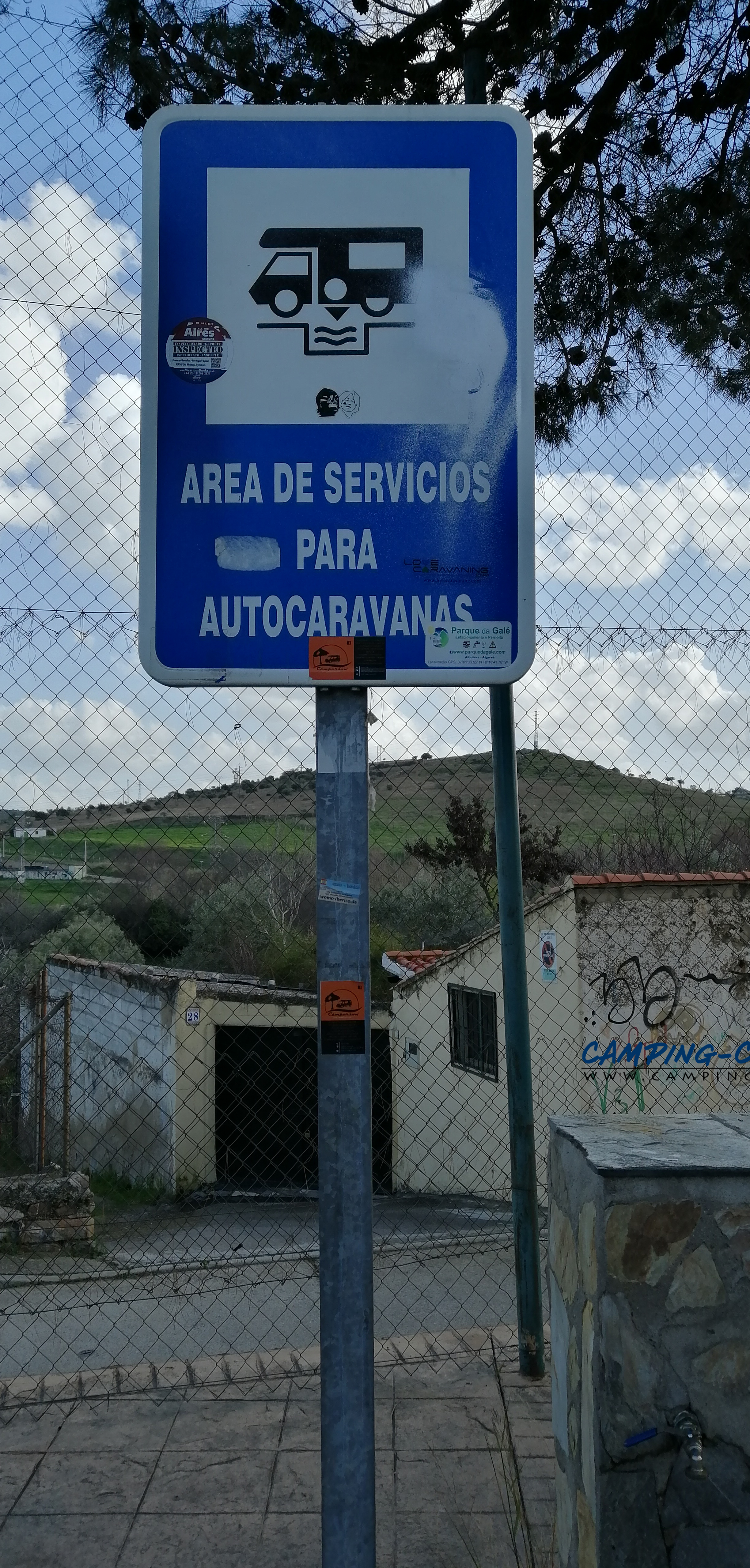 aire services camping car Caceres Espagne Spain