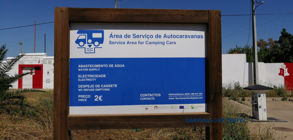 aire services camping-car minas de sao domingos portugal