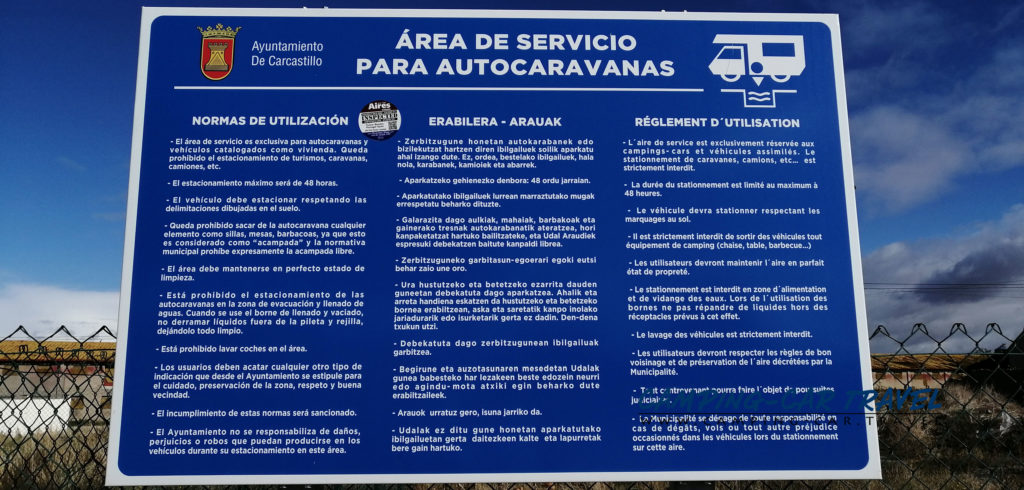 aire services camping car carcastillo espagne navarre