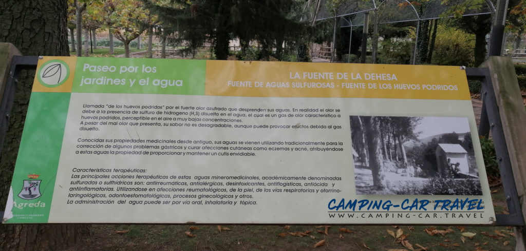 aire de services camping-car Agreda Castille et Leon Espagne