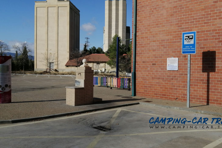 aire de services pour camping car de Cariñena en Espagne Aragon