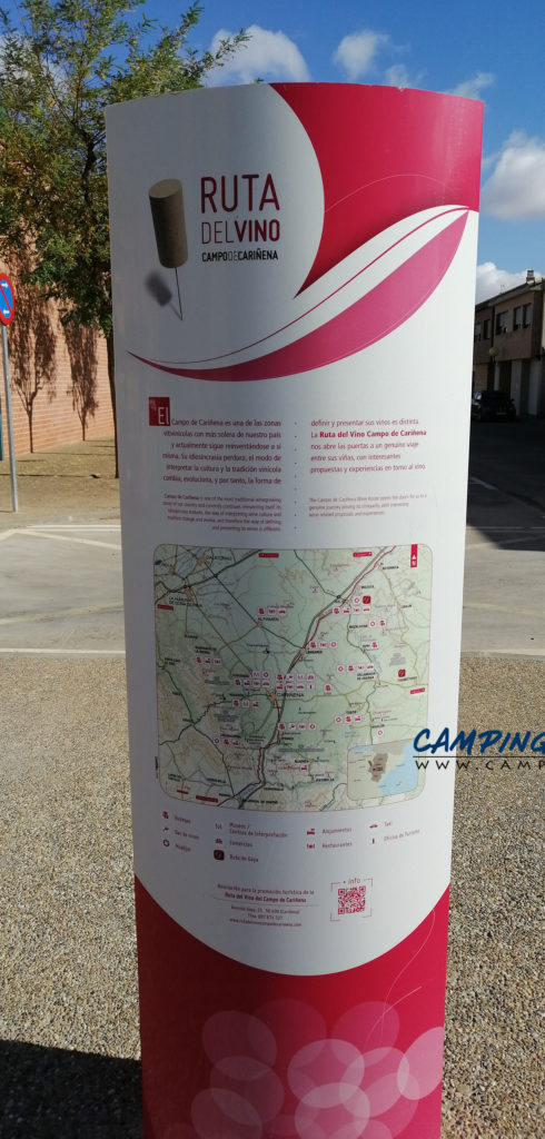 aire de services pour camping car de Cariñena en Espagne Aragon