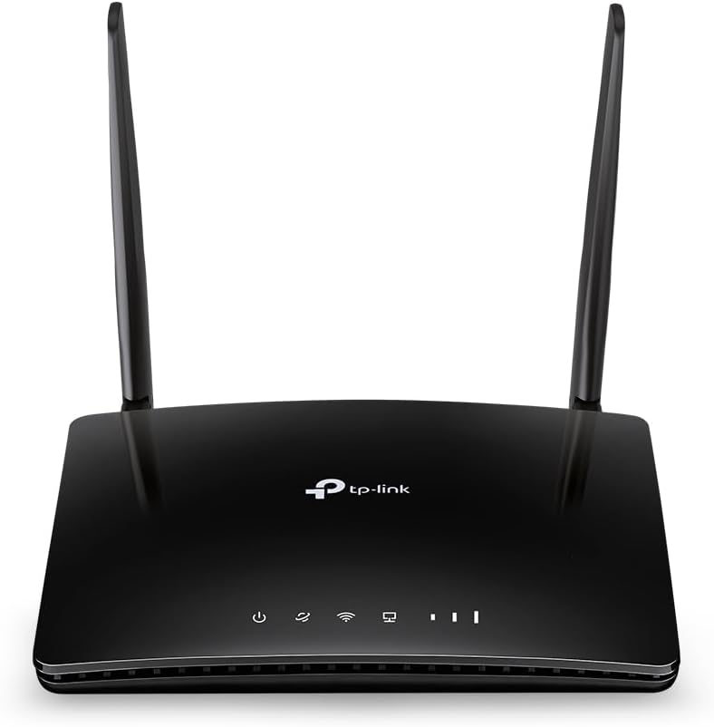 Routeur 4G LTE TP-Link TL-MR6400 avec ses deux antennes externes, idéal pour une connexion internet permanente en camping-car