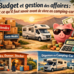 budget et gestion des affaires avant de vivre en camping-car avec vente d’objets, garde-meuble, carburant et calcul des dépenses