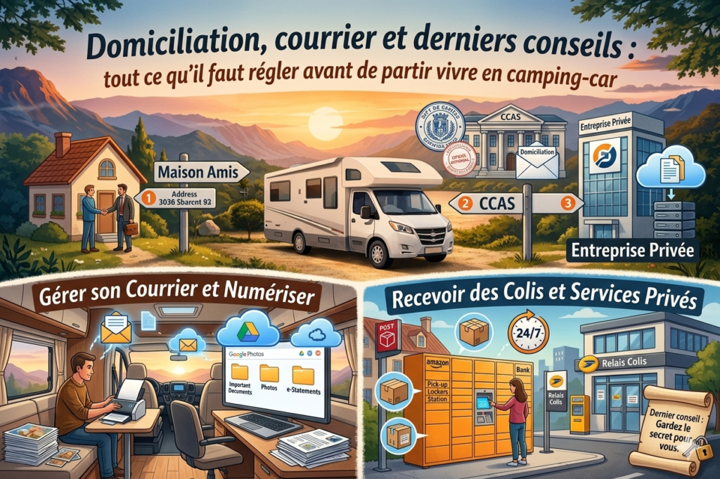 Domiciliation, réception du courrier et des colis en camping-car